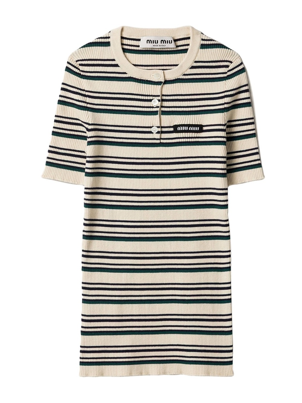 Miu Miu Cotton knit Henley shirt It38